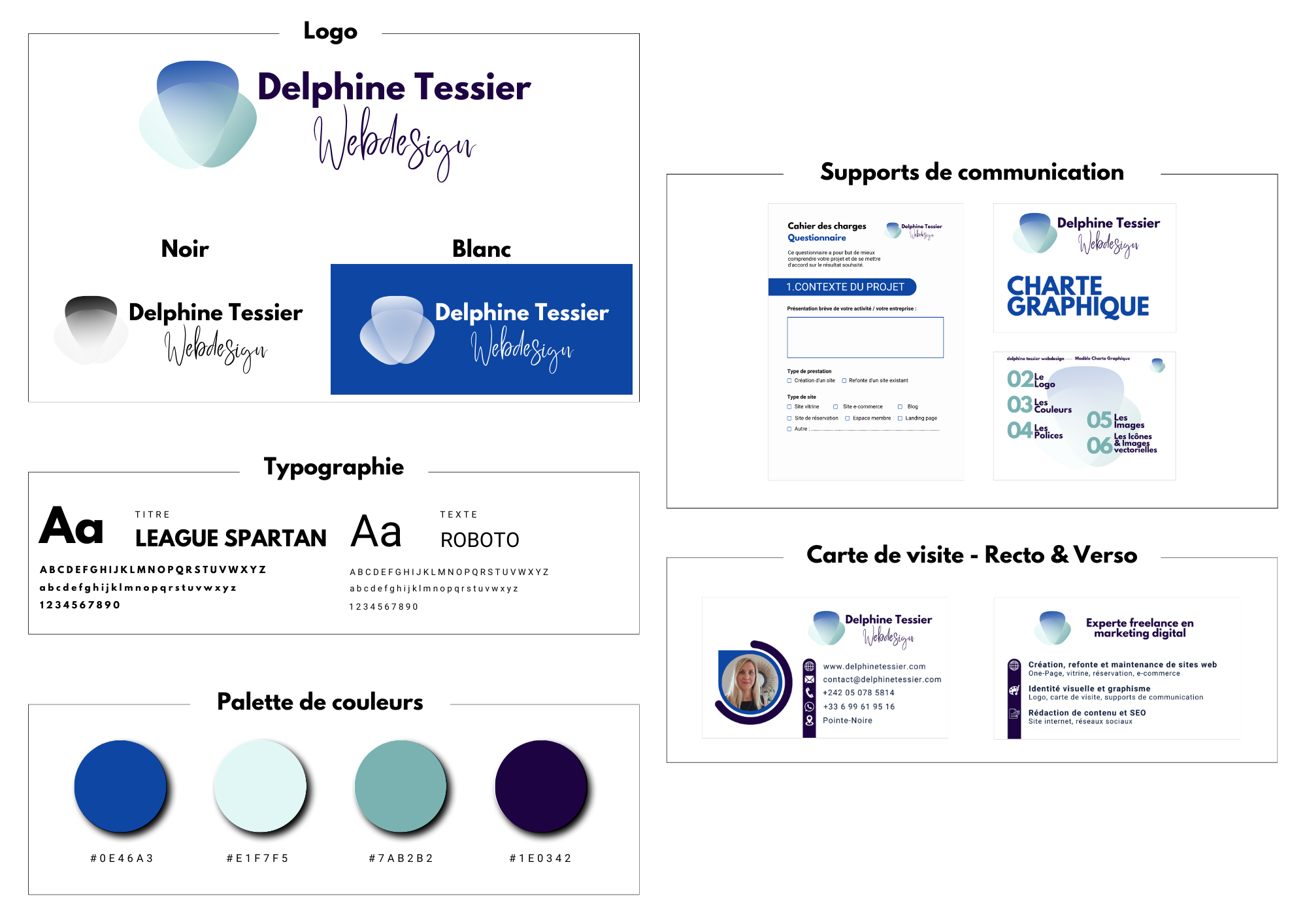 Portfolio de Delphine Tessier Webdesign - Identité visuelle de Delphine Tessier Webdesign